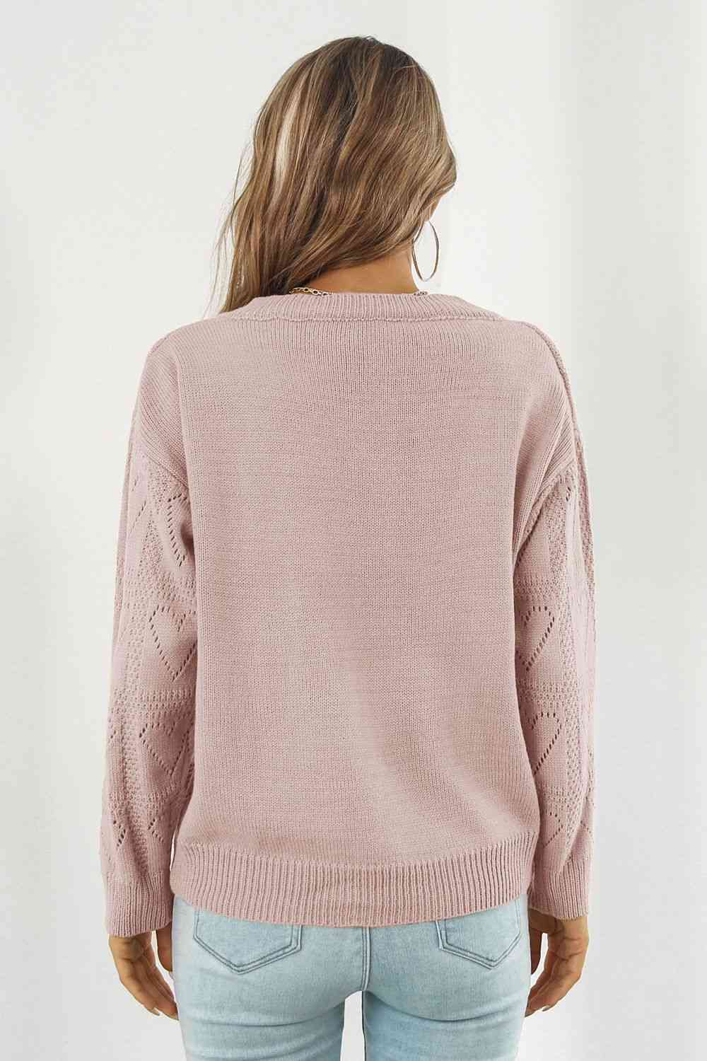 V-Neck Drop Shoulder Sweater