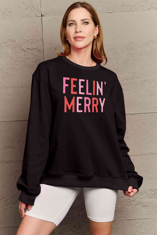 Simply Love Full Size Graphic Round Neck Sweatshirt